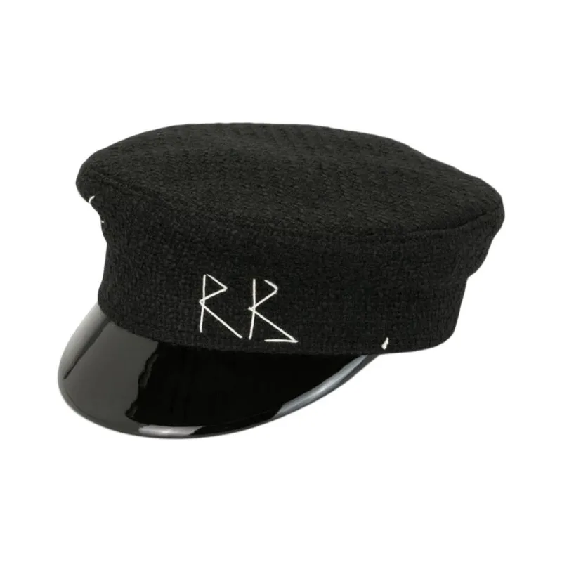 RUSLAN BAGINSKIY Polyester, Cotton, Acrylic Hats & Caps Women's Black-0
