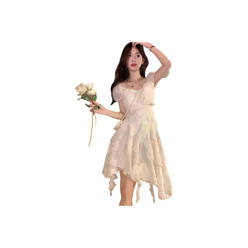 XIANSINIAO Short Sleeved Dress Women's-0