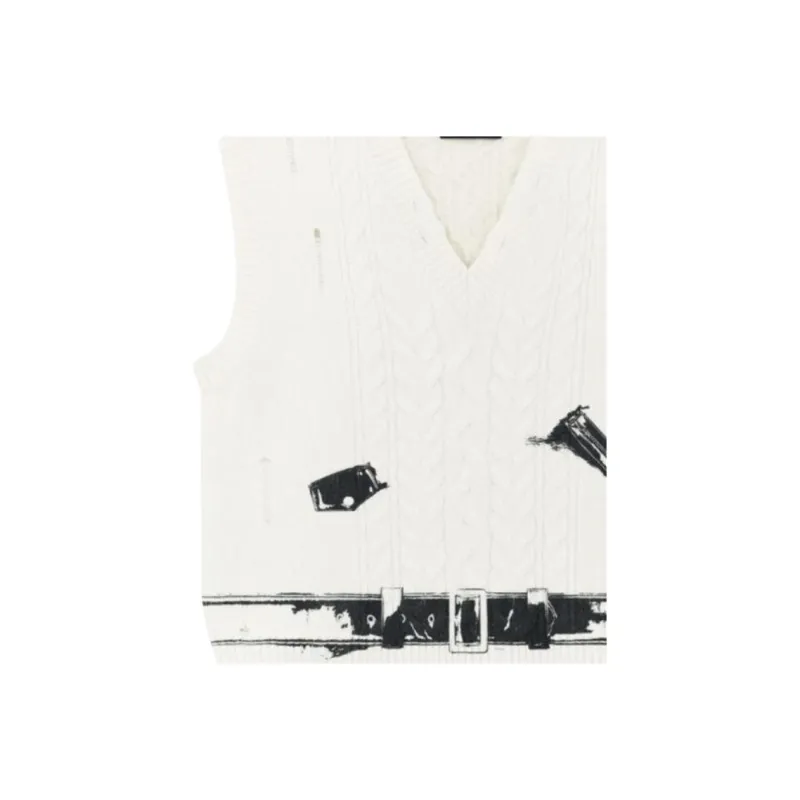 WE11DONE SS23 Tank Top Unisex Ivory White-1
