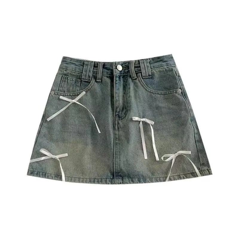 ABCMININ Denim Short Skirts Women's-0