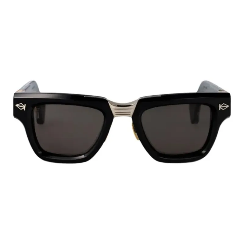 T Henri Acetate Irregular Shape Sunglasses Unisex Black-1