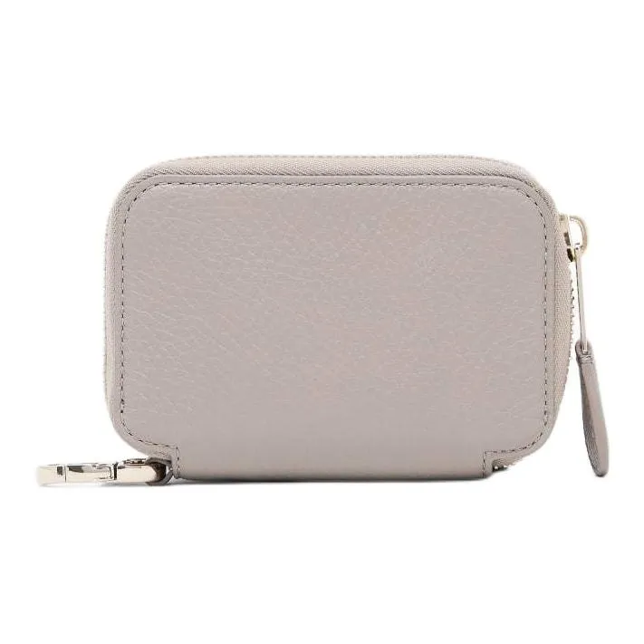 AMANI Cow Leather Wallet Mini Women's Beige-1