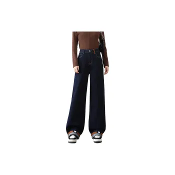 FAWENXIANGZI Jeans Women's Dark Blue