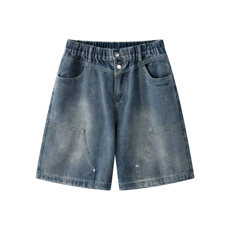 VEIDOORN Denim Shorts Unisex Washed Blue-0