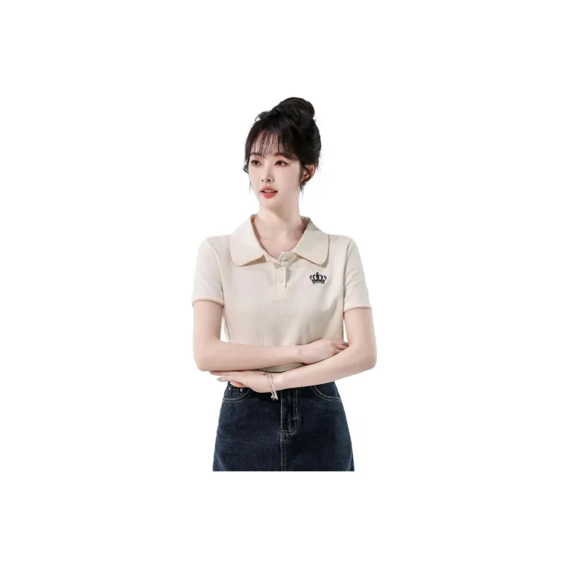 Mu Xiao Xin T Shirts Women's Image Apricot-0