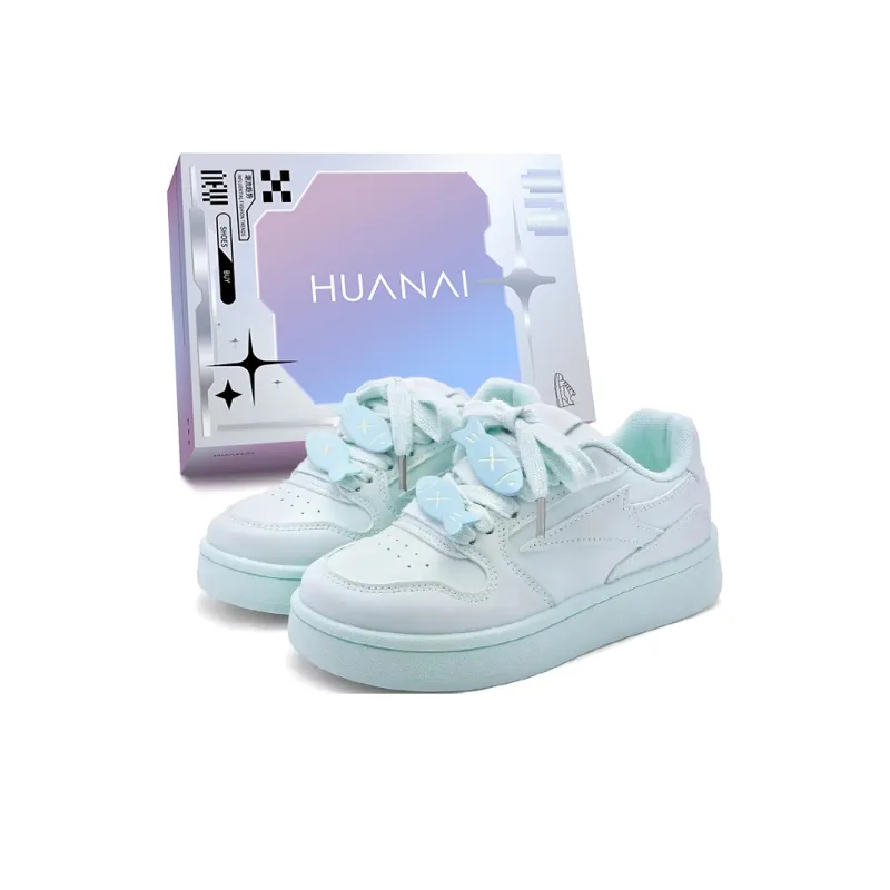 HUANAI Abrasion Resistant Slip Resistant Breathable Lightweight Low Top Skateboard Shoes Women's-34
