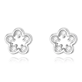 KUMET Sterling Silver Stud Earrings Women's