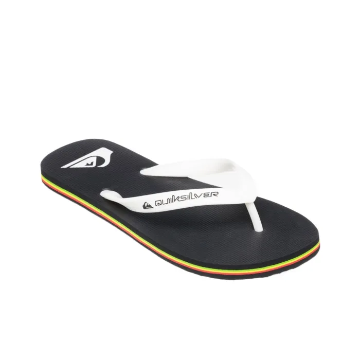 Quiksilver Molokai Core Flip Flops Men's Black White-1