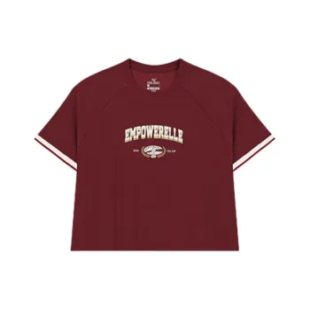 361° T Shirt Women's Deep Red/Cream White