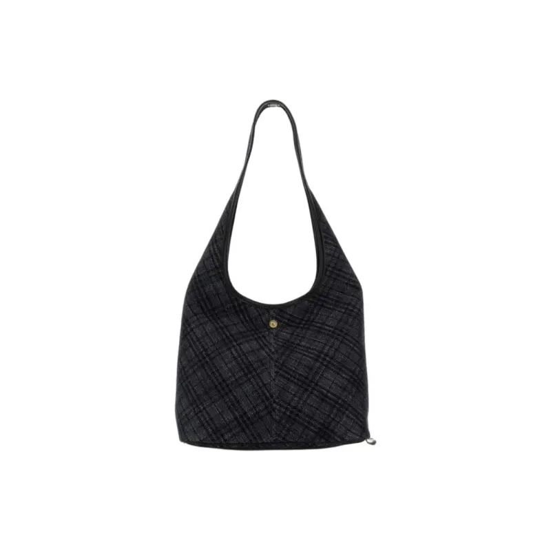 Burberry Cotton Shoulder Bag Women's Black-2