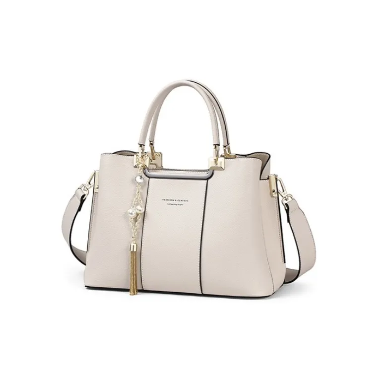 CNNCOO Cow Leather Handbag Women's Blue/Ecru-9