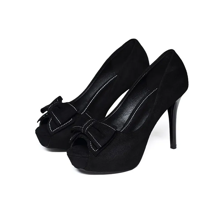 TADSW Slim Heel High Heels Women's Black-1