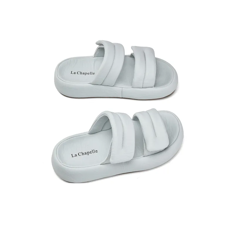 La Chapelle Slip Resistant Abrasion Resistant Slide Slippers Women's Blue-2