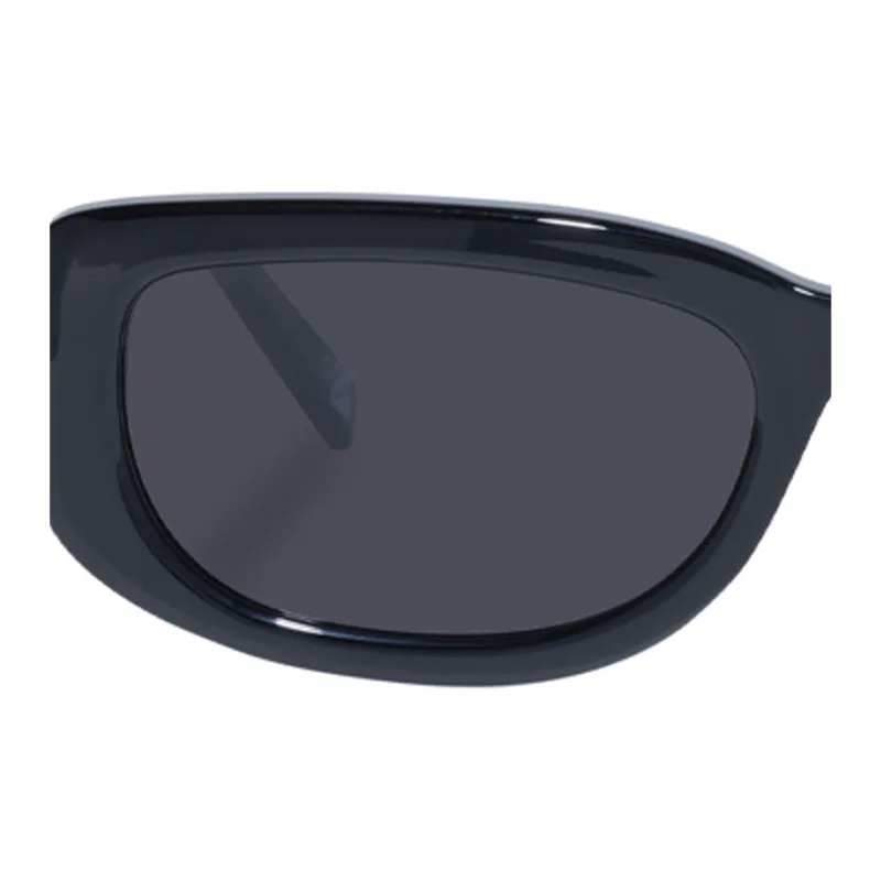 Le Specs Eco friendly PET Irregular Shape Sunglasses Unisex Black-2
