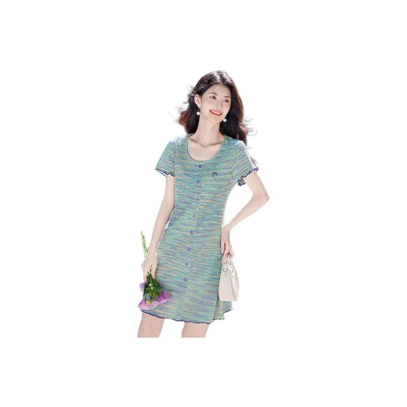 Still Quiet Short Sleeved Dress Women's-0