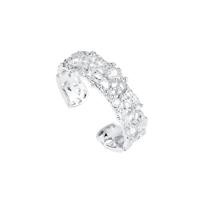 OOAK S925 Silver Fashion Versatile Ring Women's-6