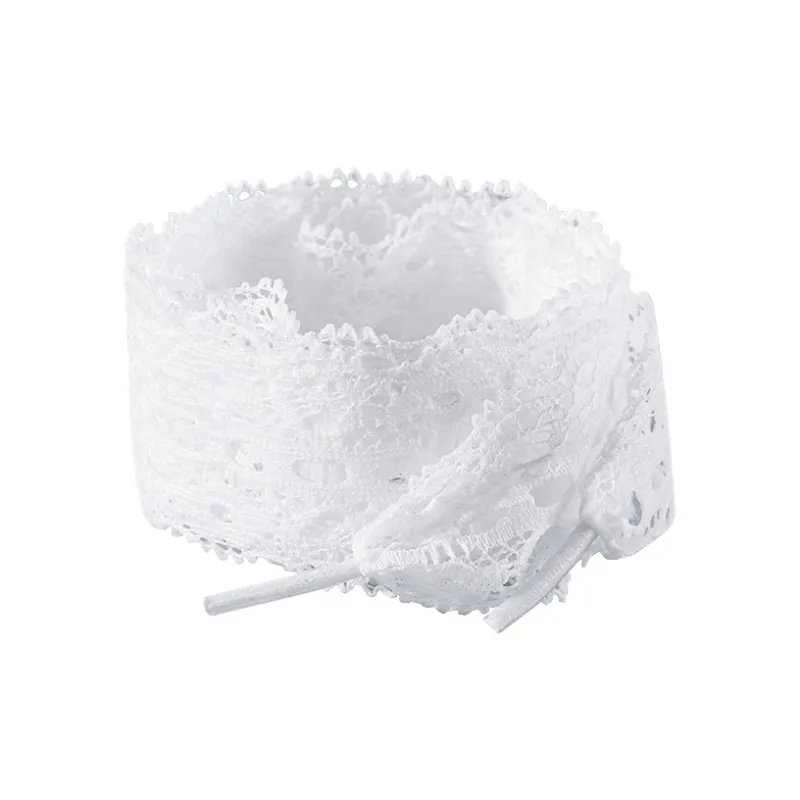 Footprint Tribe Silk, Snowy Gauze, Mushroom Flower Shoelaces Unisex-0