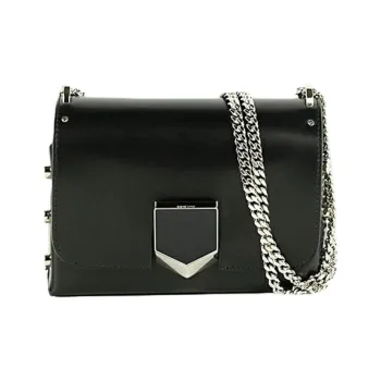 Jimmy Choo Leather Crossbody Bag, Shoulder Bag Trumpets Women's Black