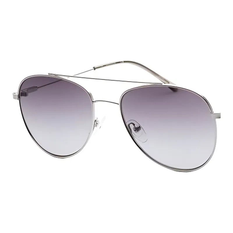 CALVIN KLEIN Metal Aviator Sunglasses Women's Silver-1