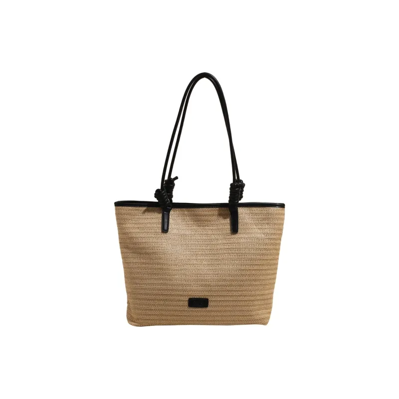 Kewuku Straw Woven Tote Bag, Shopping Bag, Shoulder Bag Unisex Multicolor-4