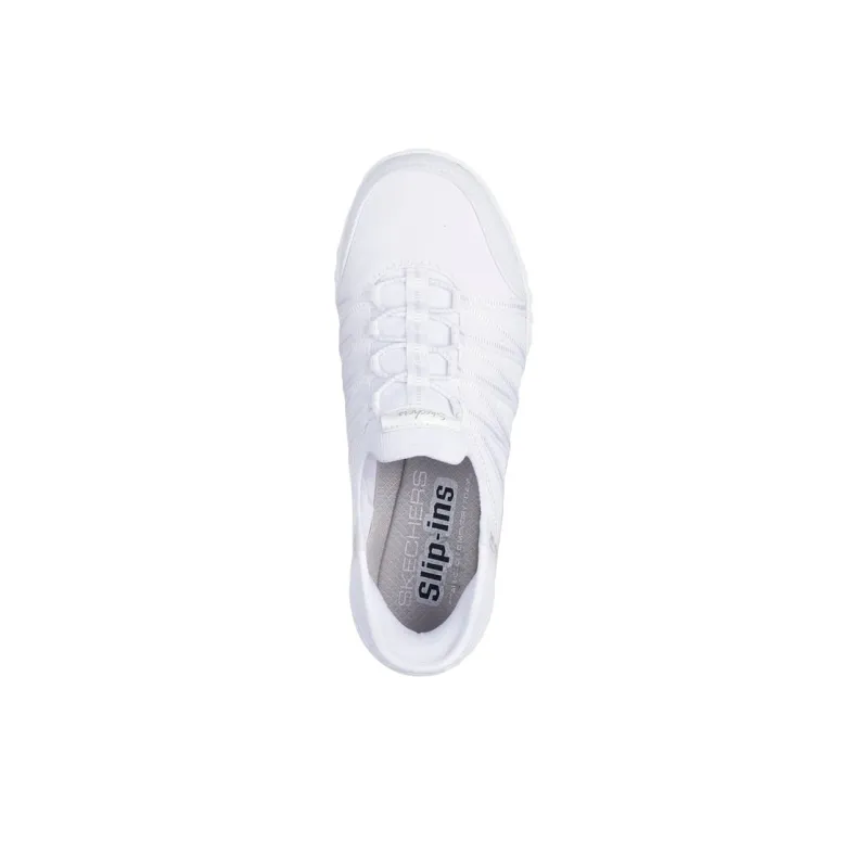 Skechers Breathe Easy Low Top Casual Shoes Women's White-4
