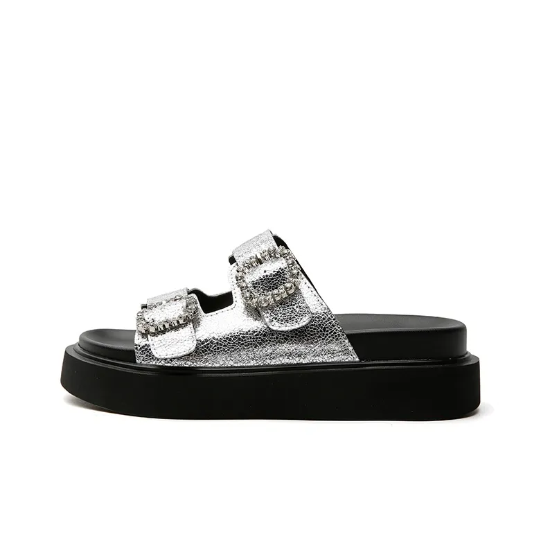 STELLA WEISZ PU Polyurethane Quiet Slip Resistant Slide Slippers Women's-0
