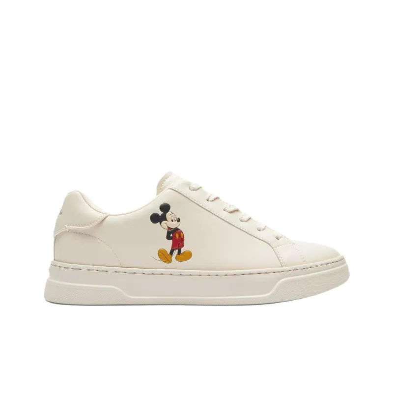 Disney x COACH Highline Low Top Skateboard Shoes Women's White-1