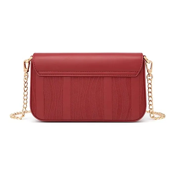 CLEVER& KETCH PU Crossbody Bag, Shoulder Bag Women's Apricot/Black/Red-7