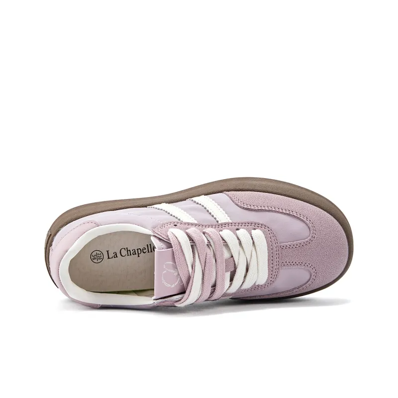 La Chapelle Anti Slip Wear Resistant Low Top Skateboard Shoes Women's Light Purple-6