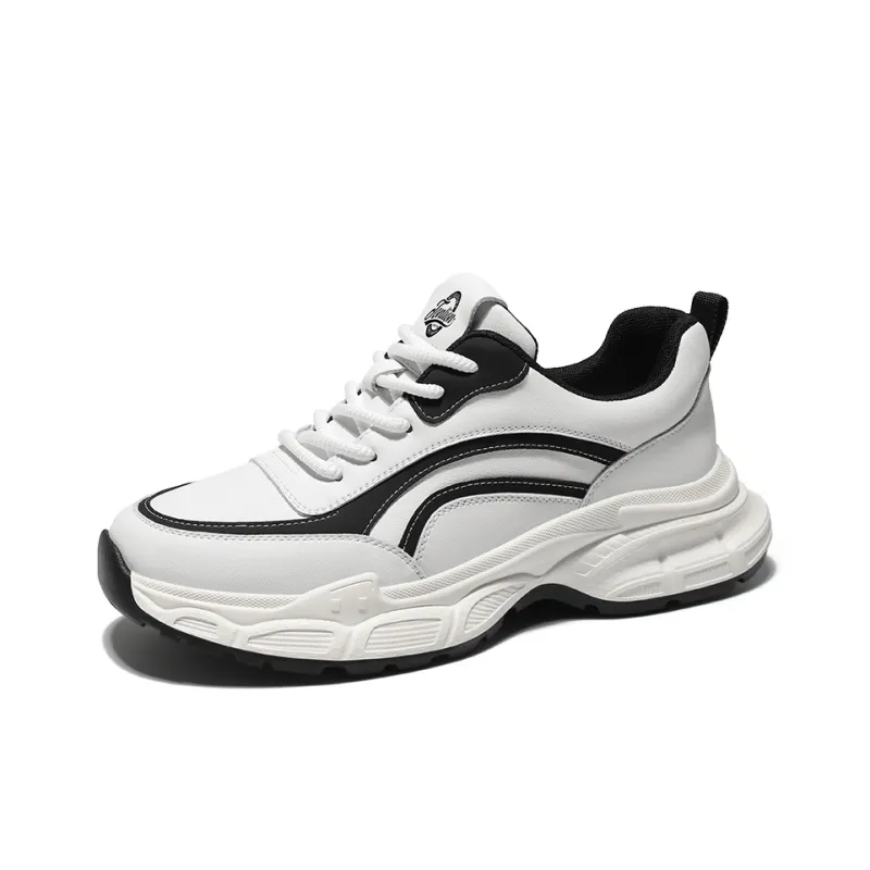 Tonlion Breathable Low Top Casual Shoes Men's White-8