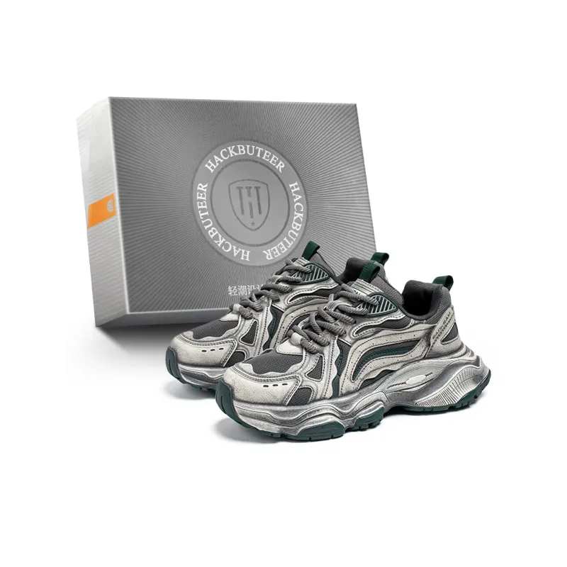 HACKBUTEER Low Top Chunky Sneakers Men's Box Included-4