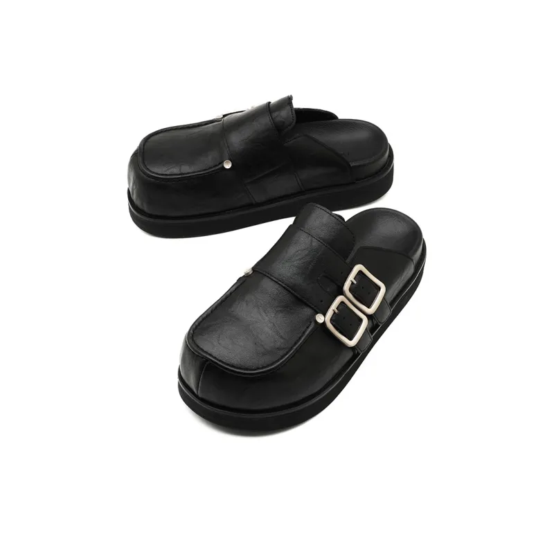 Dounkol Closed Toe Slippers Unisex Black-1