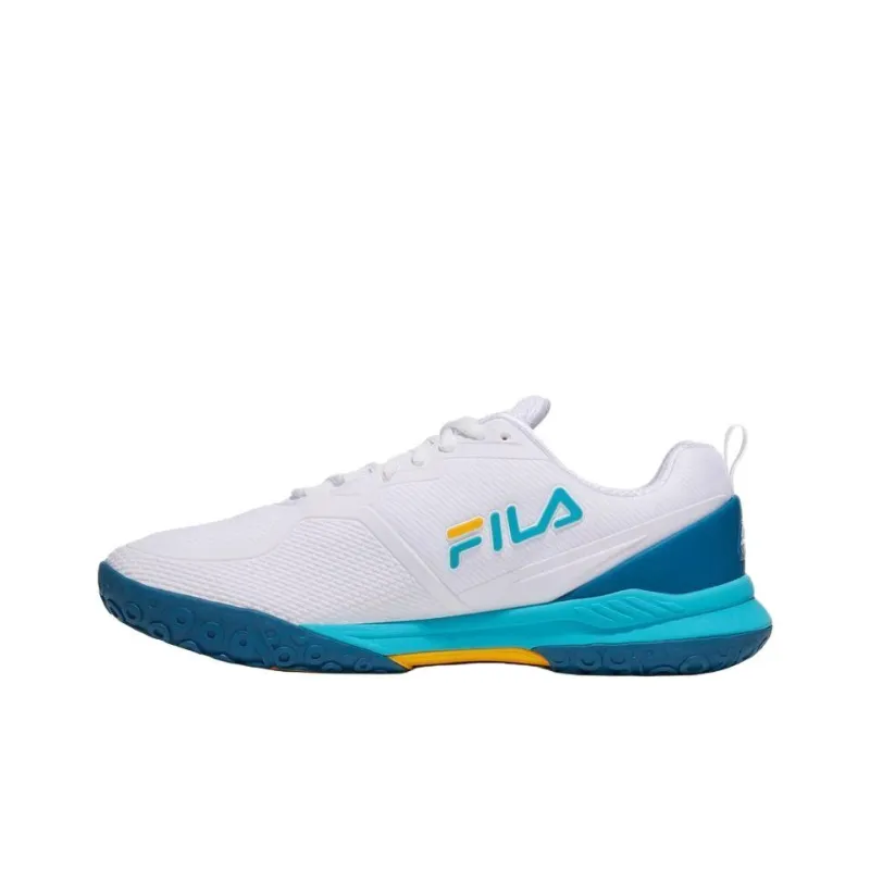 FILA Anti Slip Wear Resistant Low Top Training Shoes Women's White Blue-1