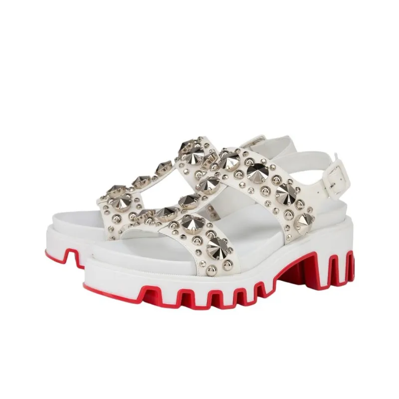 CL Duni Extazza One Strap Sandals Women's White-2