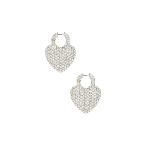 Balenciaga Aluminum, Glass, Rhinestone Earrings Women's Silver