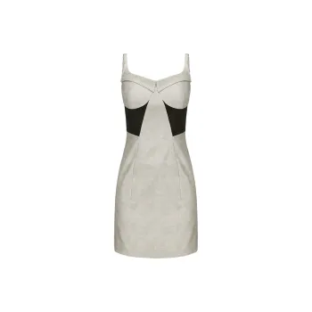 GIMING Slip Dresses Women's Champagne+Black