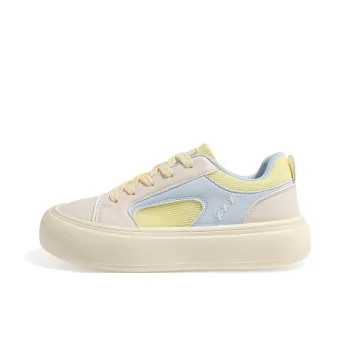 HUANQIU Abrasion Resistant Balance Lightweight Low Top Skateboard Shoes Women's Yellow