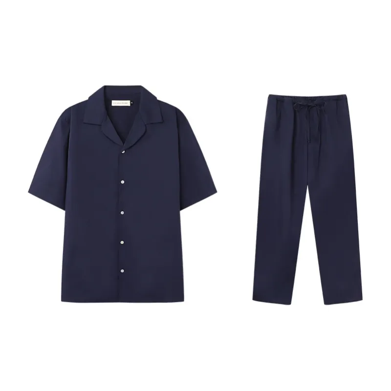 CICADAHOME Summer Pajama Set Men's Navy Blue-0