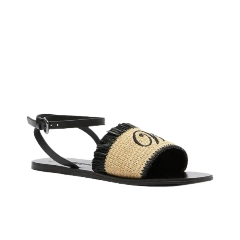 MaxMara Weekend Series One Strap Sandals Women's Beige-2