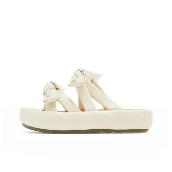 AGSDON Slide Slippers Women's Beige/Yellow