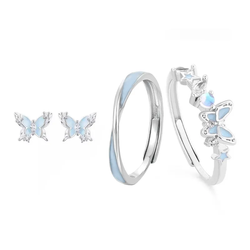 Kowloonko Alloy Stud Earrings Women's-3
