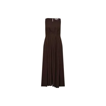 Diane Von Furstenberg SS25 Sleeveless Dress Women's Cocoa Brown