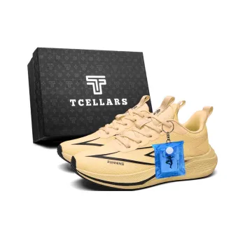 TCELLARS Cushioning, Abrasion Resistant, Breathable, Lightweight, Height Increasing Low Top Casual Shoes Unisex