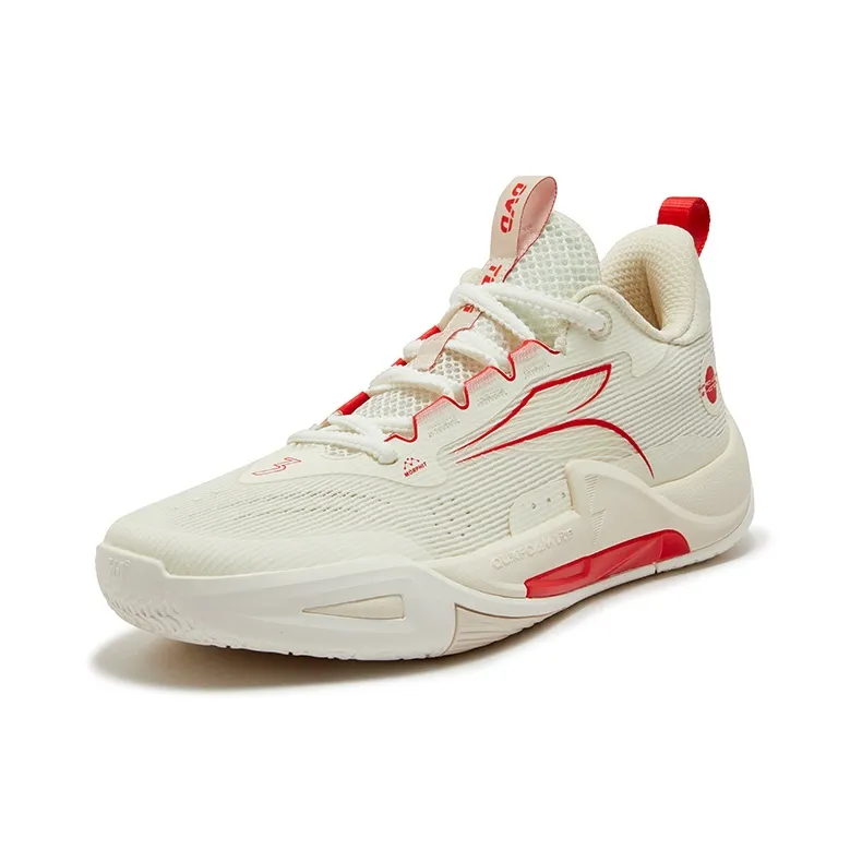 361° Basketball Shoes Men Low Top Feather White/Lotus Seed White-1
