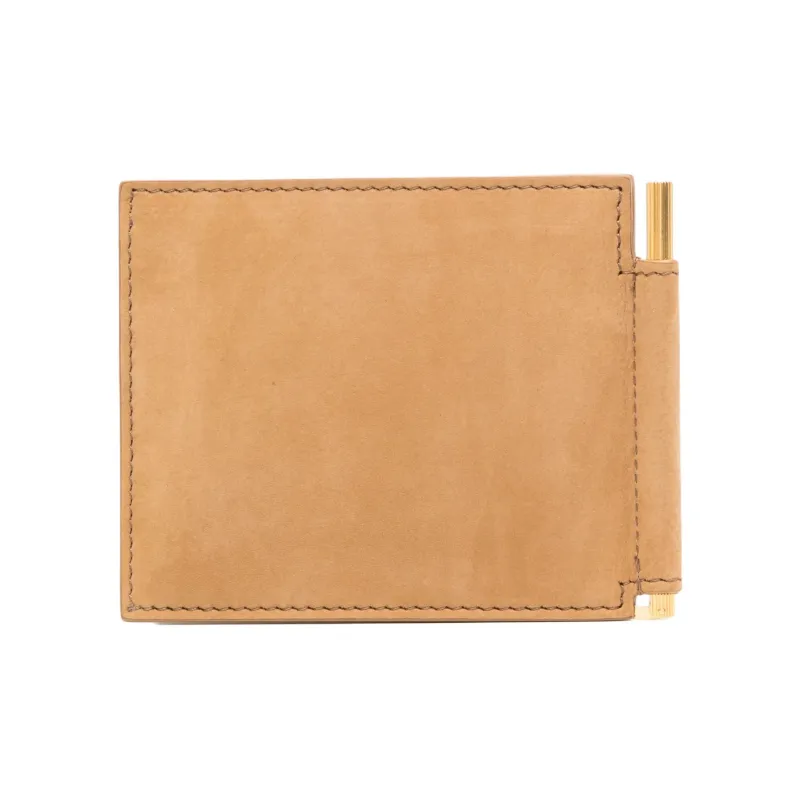 TF Cow Leather Wallet Men's Camel Brown-1