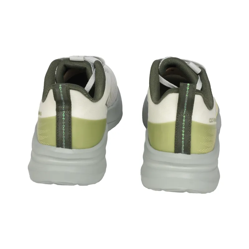 QIAODAN Abrasion Resistant Slip Resistant Low Top Casual Running Shoes Men's Ivory Light Mist Green-4