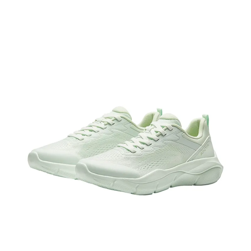 Anta Cushioning And Breathable Low Top Casual Running Shoes Women's Light Sunlit Green-1