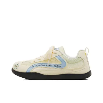 HUANQIU Slip Resistant, Breathable, Lightweight Low Top Casual Shoes Women's Yellow Blue