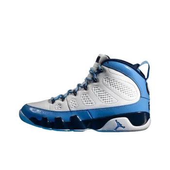 Jordan Air Jordan 9 Anti Slip Wear Resistant Mid Top Basketball Shoes Unisex Blue White