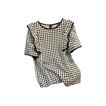 Cypress House Shirts Women's Black Blue Triangle